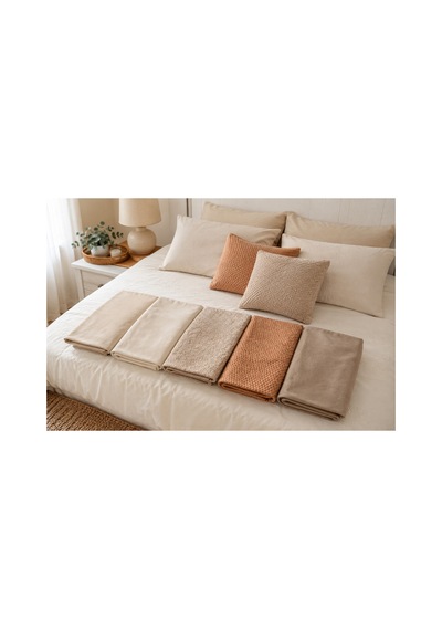 Bukle Kırlent Kılıfı 4'lü Set 45x45 Cm Tek Renk Dekoratif Yastık Kılıfı Kahve Kahve