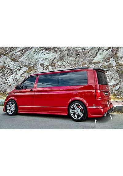 Volkswagen Transporter T7 Arka Tampon Eki Fiberglass Boyasız