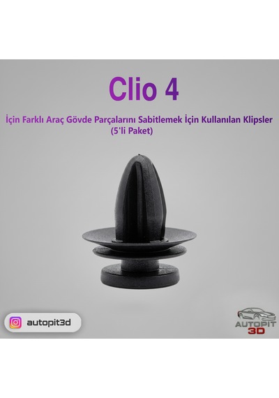 Renault Clıo 4 Uyumlu Gövde Parça Klipsi 5 Li Paket
