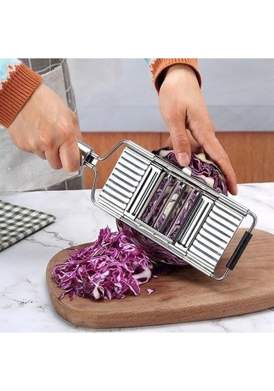 Ayarlanabilir 3 Farklı Başlıklı Tutmalı Sebze Dilimleyici Peynir Rendeleyici Aparat, Metal Sağlam Rende