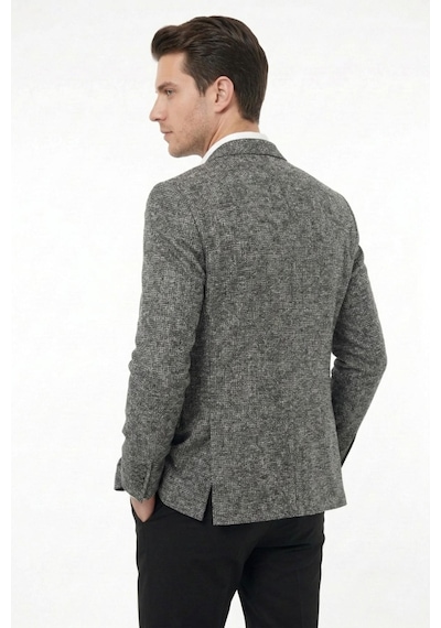 Suitmen Erkek Tek Spor Ceket 4 Drop Çift Yırtmaçlı Mevsimlik Bgl-st05331 Antrasit