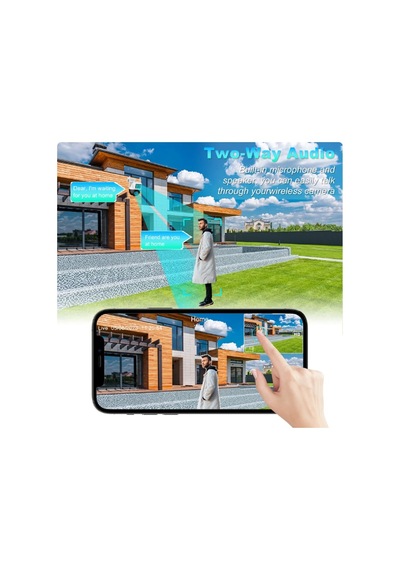 Qasul 4k 8mp Güvenlik Kamerası Wıfı Çift Lens Açık Akıllı Ev Koru