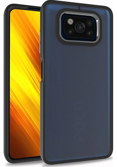 Xiaomi Poco X3 Kılıf Zore Flora Kapak Siyah