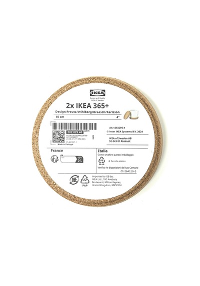 Ikea 365+ Kupa, Bardak, Fincan Altlığı Derin Oluklu 10cm Masa Yüzeyini,takı Kasesi 4 Adet Kahverengi
