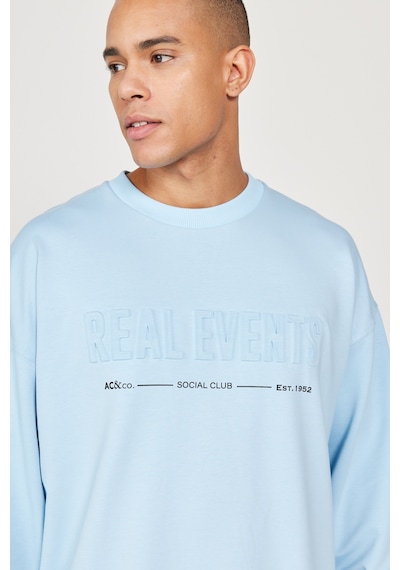AC&Co / Altınyıldız Classics Erkek Mavı Oversize Bol Kesim Bisiklet Yaka Pamuklu Sweatshirt Mavi AC&Co / Altınyıldız Classics Erkek Mavı Oversize Bol Kesim Bisiklet Yaka Pamuklu Sweatshirt Mavi