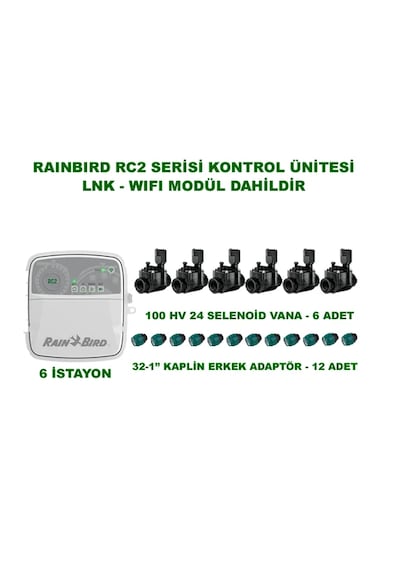 Rainbird Rc2 8 İstasyon Dış Mekan Kontrolpaneli + Selenoid Vana