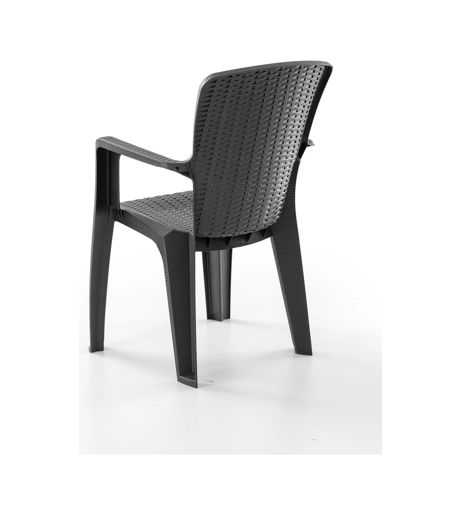 Side 4'lü Rattan Sandalye Siyah Siyah
