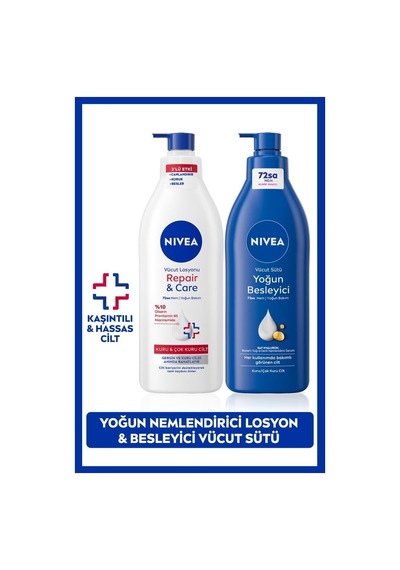 Besleyici Vücut Sütü 400ml Ve Repair&care Nemlendirici Losyon 400ml, , Kuru Cilt