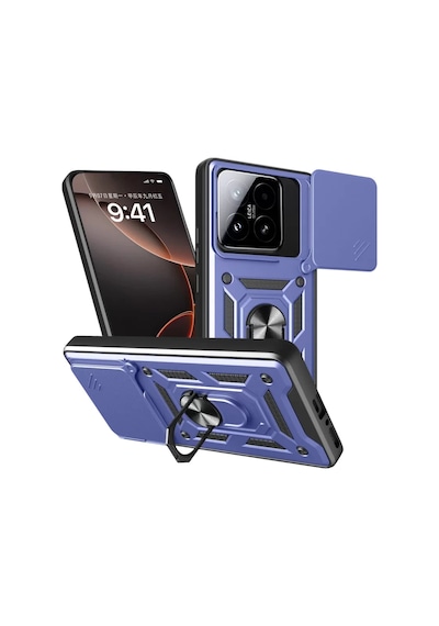 Newface Xiaomi Mi 15t Pars Lens Yüzüklü Silikon - Lacivert