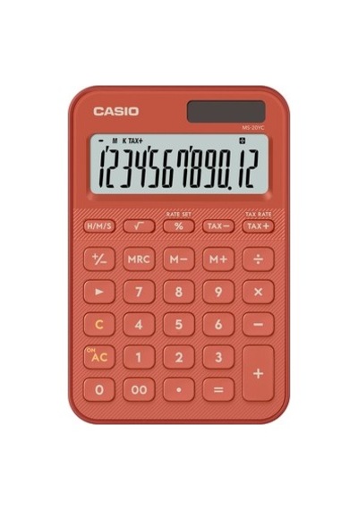 Masa Üstü Hesap Makinesi, Lcd Ekranlı 124-Pembe