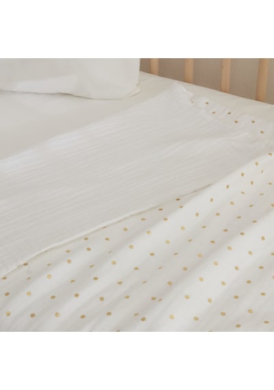 Karaca Home Bonbon Müslin %100 Pamuk Bebek Battaniye Beyaz 70x100 Cm Beyaz