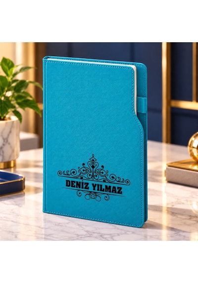 Bk Gift Kişiye Özel İsimli 374 Termo Deri 2027 Ajanda-13, Günlük Ajanda 17x24 Cm Turkuaz Akdnz-bitmeyencom38532 3616 Bk Gift