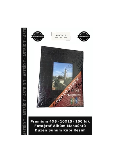 Premium 4x6 10x15 100'lük Fotoğraf Albüm Masaüstü Düzen Sunum Kabı Resim