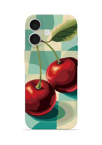 Apple iPhone Uyumlu 17 Vorian İnce Kamera Korumalı Mika Kılıf Cherry Picnic Cherry Picnic Mika