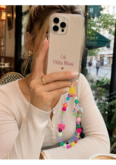 Name Pop R Telefon Askısı, Boncuklu Telefon Charmı Ve Çanta Aksesuarı