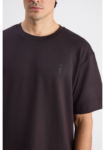 Twn Relaxed Fit Kahverengi Düz T-shirt 6ec144701535m Çok Renkli