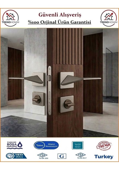 Sofuoğlu Gama Premium Rozetli Kapı Kolu - Mat Antrasit - Wc Banyo