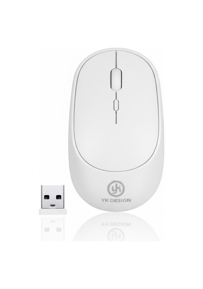 Hobibahçem Beyaz Renkli Ergonomik Sessiz Kablosuz Mouse 0013