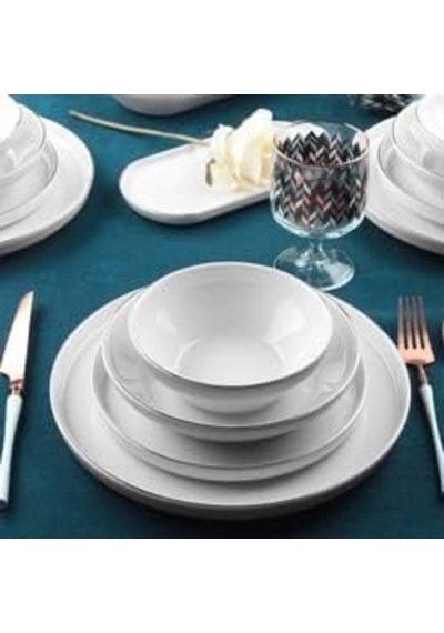 Milenyum Silver 27 Parça 6 Kişilik Seramik İstanbul Yemek Takımı Çok Renkli