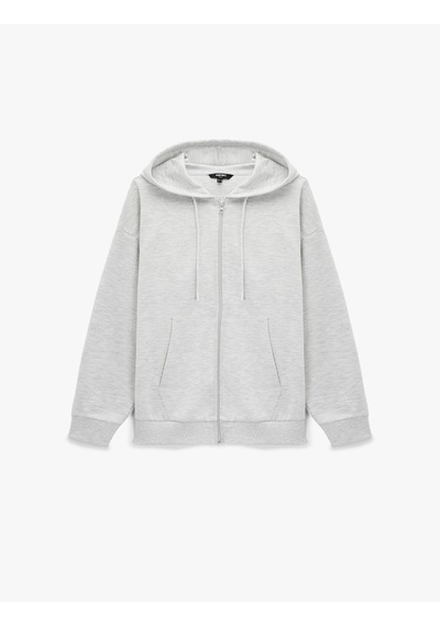 Koton Uzun Kollu Kapüşonlu Fermuarlı Kanguru Cepli Spor Sweatshirt Kar Melanj 6wak10276nk Gri Melanj Koton Uzun Kollu Kapüşonlu Fermuarlı Kanguru Cepli Spor Sweatshirt Kar Melanj 6wak10276nk Gri Melanj
