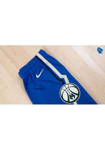 Nike Nba Cıty Edıtıon Milwaukee Bucks Basketbol Şortu-sportxstore Mavi