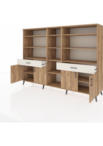 Hyperion Dolap 12 Raflı 2 Çekmeceli 4 Kapaklı 220x44x163 Çam-çam/ Çam-çam/aytaşı Hyperion Dolap 12 Raflı 2 Çekmeceli 4 Kapaklı 220x44x163 Çam-çam/ Çam-çam/aytaşı
