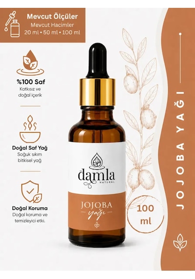 Biodamla Natural Jojoba Yağı 100 Ml