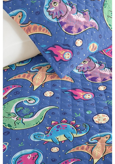 Evimde Bambaşka Mavi Dinozor Uzay Erkek Çocuk Odası Tek Kişilik Pike Takımı - Galaksi Mor 160x220 CM Yatak Örtüsü Evimde Bambaşka Mavi Dinozor Uzay Erkek Çocuk Odası Tek Kişilik Pike Takımı - Galaksi Mor 160x220 CM Yatak Örtüsü