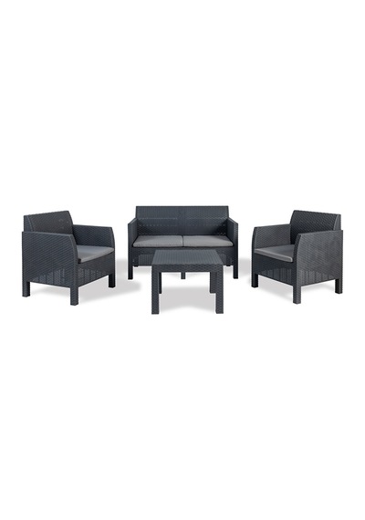 Toomax Matilde 4 Seats Art. 114 Sandalye Masa Takımı 4 Kişilik Antrasit
