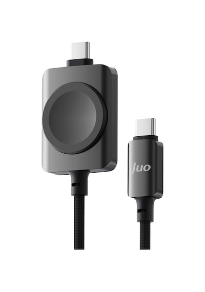 Juo 100w Type-c To Type-c Hızlı Şarj Kablosu Apple Watch Uyumlu Manyetik Şarj Özellikli 2'si 1 Arada Kablo 1.2 Metre
