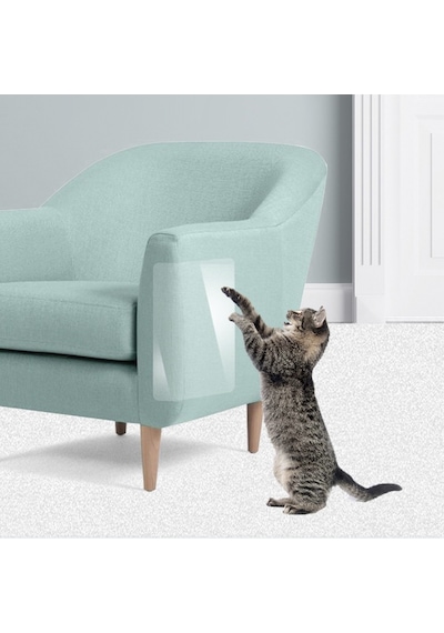 Vkemall Kedi Tırmalama Engeli - Şeffaf Pvc Koltuk Takozu, 15x100 Cm, Ev Mobilyalarını Koruma, Kolay Kurulum