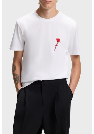 Hugo % 100 Pamuk Regular Fit Bisiklet Yaka T Shirt Erkek T Shirt 50574447 100 Beyaz
