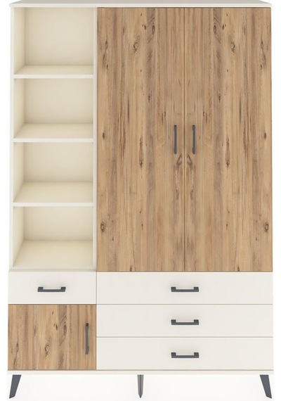 Arges Dolap 5 Raflı 4 Çekmeceli Tek Askılı 132x30x195 Aytaşı-... Aytaşı Arges Dolap 5 Raflı 4 Çekmeceli Tek Askılı 132x30x195 Aytaşı-... Aytaşı