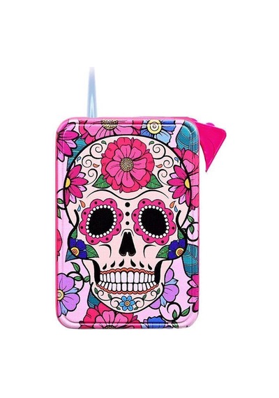 La Catrina Sigara Tabaka Ve Çakmak Seti Pembe
