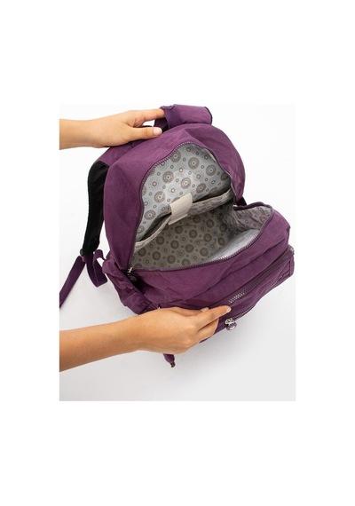 Baginn Lise Okul Sırt Çantası Çok Cepli Hafif Klinkır Kumaş 43 x 30 Cm