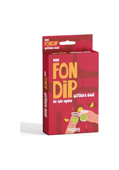 Zigzag Games Mini Fondip Çiftlere Özel, 55 Kartlı İçki Oyunu, Romantik Meydan Okumalar