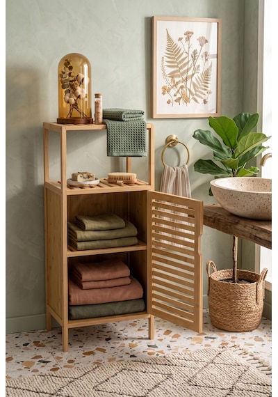 Robin Home Bambu Kapaklı 2 Raflı Çok Amaçlı Banyo Düzenleyici Organizer Dik Dolap Bej Robin Home Bambu Kapaklı 2 Raflı Çok Amaçlı Banyo Düzenleyici Organizer Dik Dolap Bej