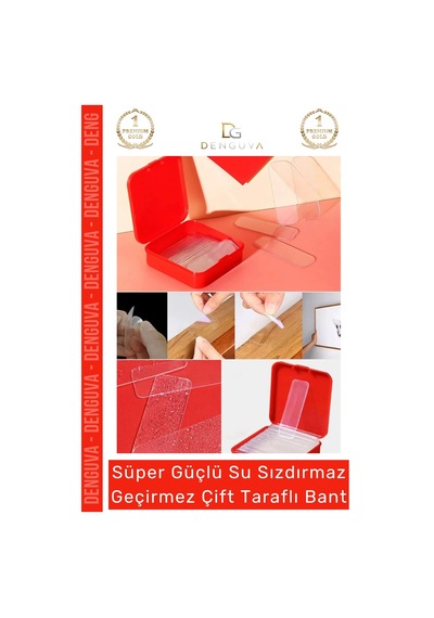Özel Süper Güçlü Yapışkan Kolay Çıkarılabilir Çok Amaçlı 60 Parça Çift Taraflı Şeffaf Bant 3 Adet