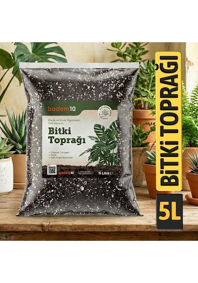 Organik Cocopeat Perlit Pomza Karışımlı Genel Bitki Kullanıma Uygun Bitki Toprağı Toprağı 5 Litre