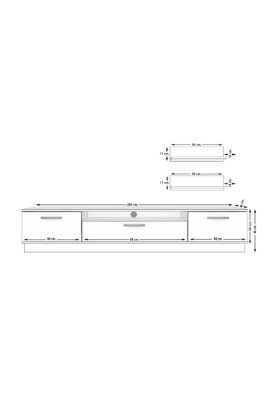 Decoraktiv Trio 4 Mdf Tv Ünitesi Tv Sehpası Ceviz