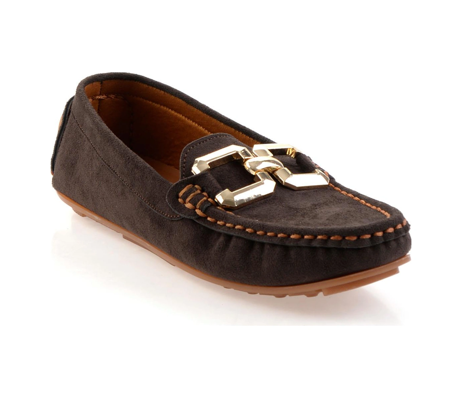 Bambi Kahve Kadın Loafer Ayakkabı K01309100672 Kahve