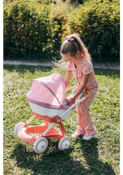 Smoby Baby Nurse Chulli Pop Oyuncak Bebek Arabası Pusetli Ve Başlıklı, Pembe 254124