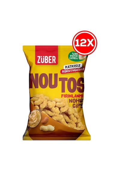 Züber Noutos Nohut Cipsi %100 Fıstık Ezmeli 12 x 55 G