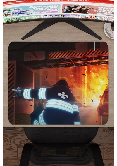 Fire Force Anime V1 - 48x40 Xl Gaming Kauçuk Kaymaz Taban Mouse Pad Fare Altlığı