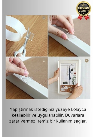 Çok Amaçlı İzolasyon Hava Su Sızdırmaz Çift Taraflı Silikon Şeffaf Nano Bant 18mm X 1.5m - 2 Adet
