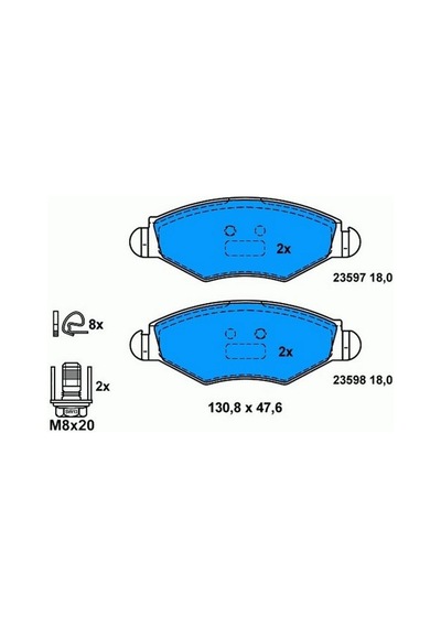 Balata On 206 Peugeot 01- Sekmanlı Tıp 131x48x18