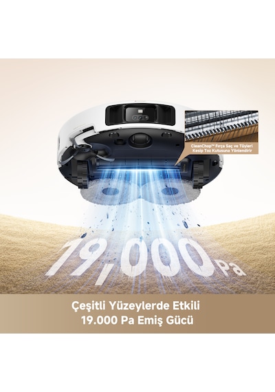 MOVA P50 Pro Ultra 19000 PA Emiş Güçlü Robot Süpürge Beyaz