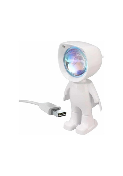 Gün Batımı Projektör Lamba Astronot Görünümlü Dekoratif Masa Lambası Çok Renkli 09754376