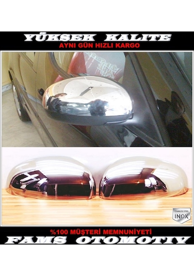 Skoda Fabia Mk2 Krom Ayna Kapağı 2 Prç. 2008 - 2014 P.çelik