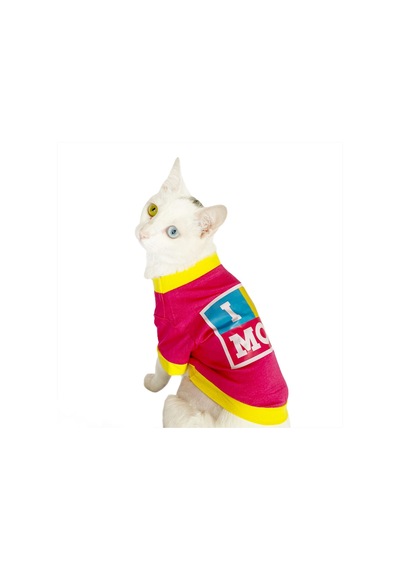 Kemique Love Mom Pink Oval Yaka Anneler Günü Kedi Tişörtü